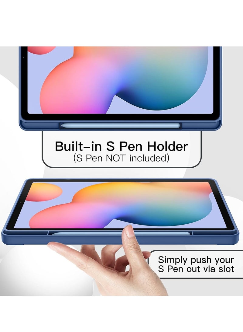 ميجوفاست حافظة Galaxy Tab S6 Lite 10.4 من جلد البولي يوريثان حافظة قابلة للطي ثلاثية الطي مع ميزة التنبيه التلقائي للنوم، غطاء خلفي ناعم من مادة TPU لهاتف Samsung Galaxy Tab S6 Lite 10.4 بوصة SM-P610/P615 2020 - Image 3