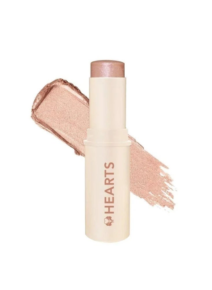 Hearts Dewy Stick Highlighter 10 Rose Sparkle Glow Stick 7 g