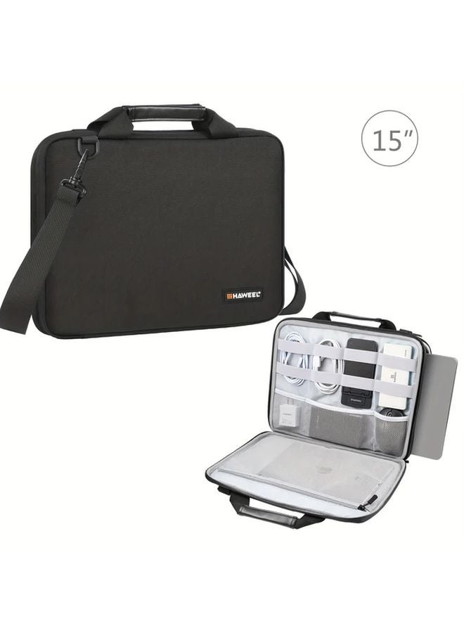 حقيبة كمبيوتر محمول سوداء حقيبة كروس بودي لـ MacBook Lenovo Thinkpad ASUS HP - Image 4