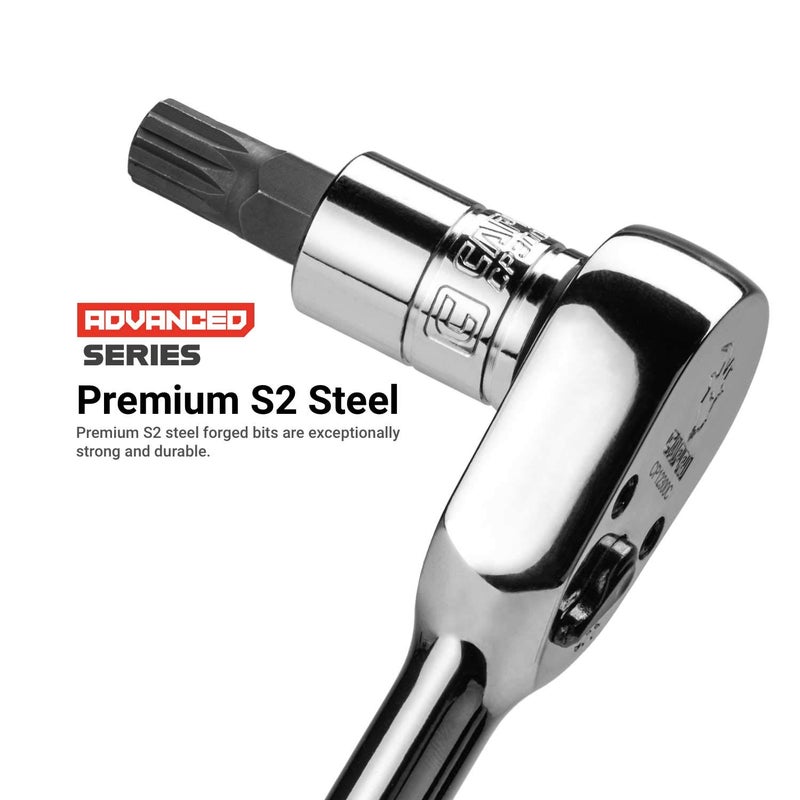 Capri Tools XZN Triple Square Bit Socket Set, 14-Piece (XZN Bit Set/Master) - Image 2