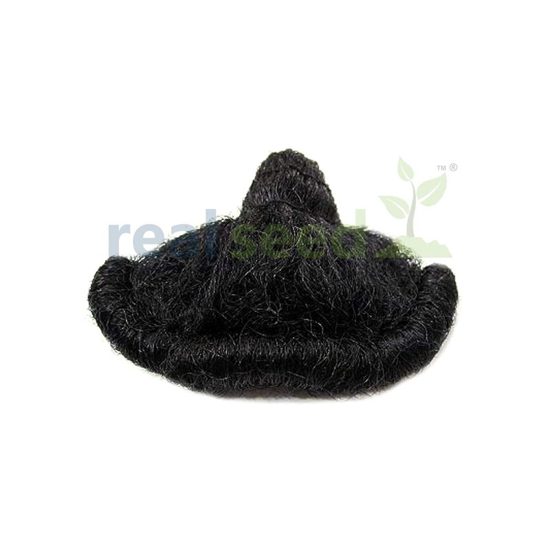 Real Seed شعر صناعي ميكروفايبر حقيقي ل لادو غوبال أسود - Image 2