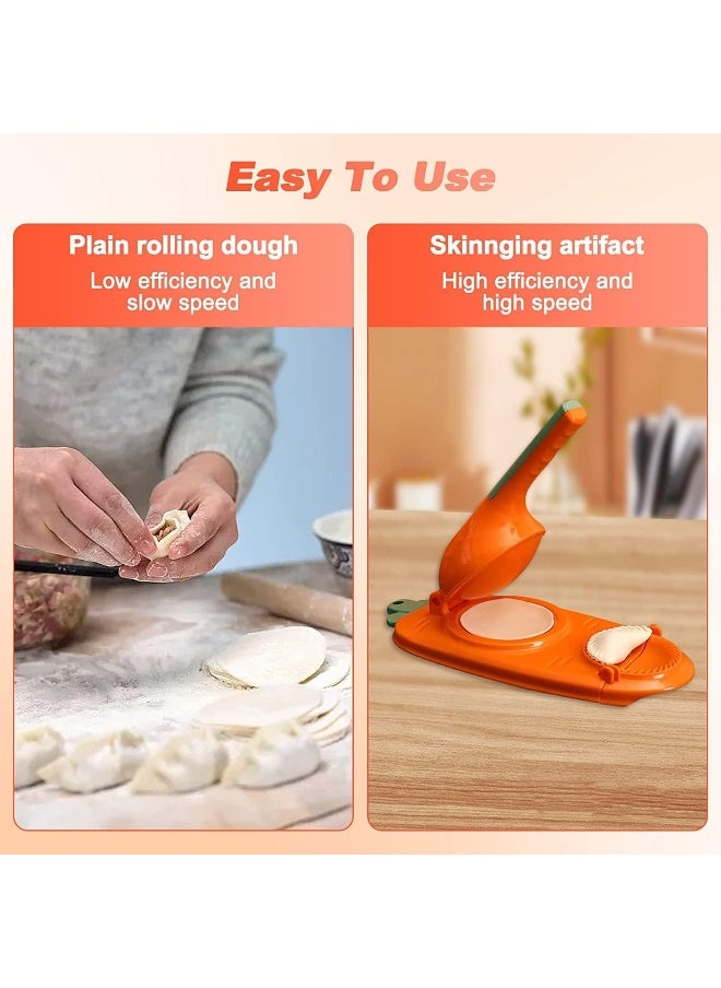 Generic DIY Dumpling Maker 2 In 1 Dumpling Maker, Multifunction DIY Manual Dumpling Press Molds Set, Safety ABS material, Easy-tool for Dumpling Make Dough Presser  - Image 4