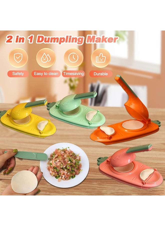 Generic DIY Dumpling Maker 2 In 1 Dumpling Maker, Multifunction DIY Manual Dumpling Press Molds Set, Safety ABS material, Easy-tool for Dumpling Make Dough Presser  - Image 3