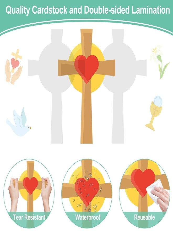 Naozinebi Christian Jesus Bulletin Board Decoration Set Religious Cross Bible Paper Cutouts You are Positive Inspirational Motivational Borders Sunday Church Fall Winter School Classroom Prayer Board Supplies - Image 3