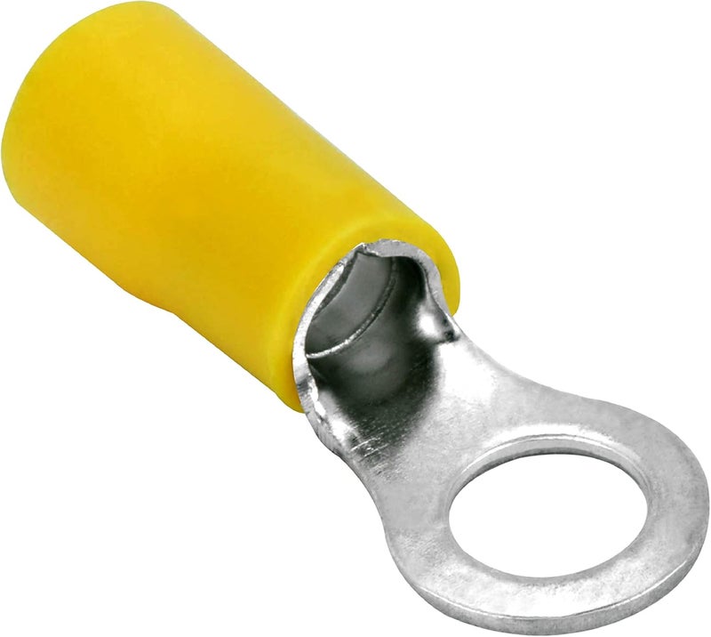 Conext Link RTV-10Y25 Vinyl Ring Terminal 25 Pack (#10 Stud, Yellow 12-10 Gauge) - Image 1