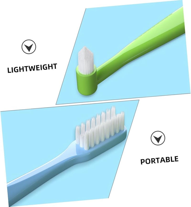 4 قطع فرشاة أسنان مزدوجة الرأس لتقويم الأسنان، مجموعة فرشاة سفر مدمجة - Image 4