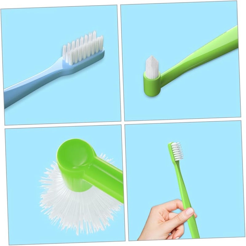 4 قطع فرشاة أسنان مزدوجة الرأس لتقويم الأسنان، مجموعة فرشاة سفر مدمجة - Image 3