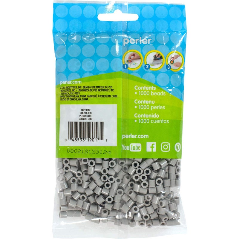 Perler 10985 Beads Fuse Beads for Crafts, 1000pcs, Gray - Image 2
