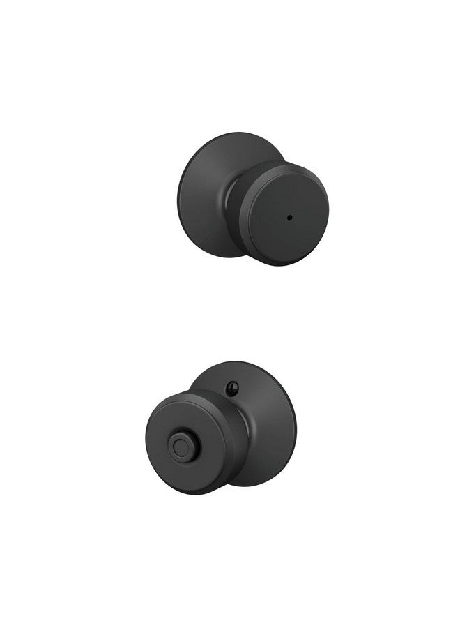 شليدح مقبض باب Schlage F40 BWE 622 Bowery، قفل خصوصية للسرير والحمام، أسود غير لامع - Image 1