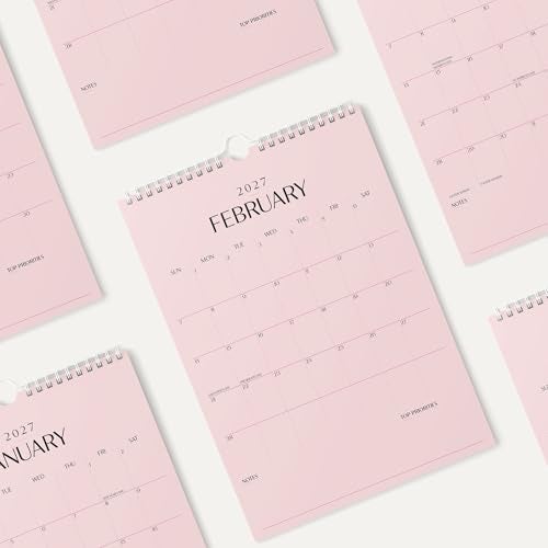 Karto Wall Calendar 2026-2027 - Vertical 11x17 inch January 2026 to June 2027 - Boost Your Productivity and Easy Planning with the Aesthetic Monthly Calendar - All Pink - Image 4