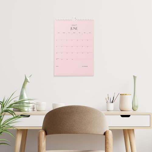 Karto Wall Calendar 2026-2027 - Vertical 11x17 inch January 2026 to June 2027 - Boost Your Productivity and Easy Planning with the Aesthetic Monthly Calendar - All Pink - Image 5