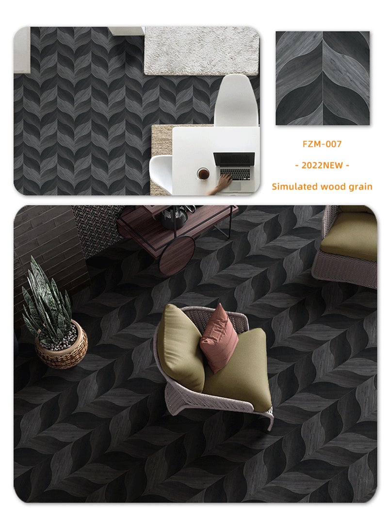 شاربدو 5 قطع من ملصقات الحائط لتزيين المنزل، لوحات حائط ثلاثية الأبعاد ذاتية اللصق، ملصق أرضيات من مادة PVC متعدد الألوان 40 × 40 سم - Image 2