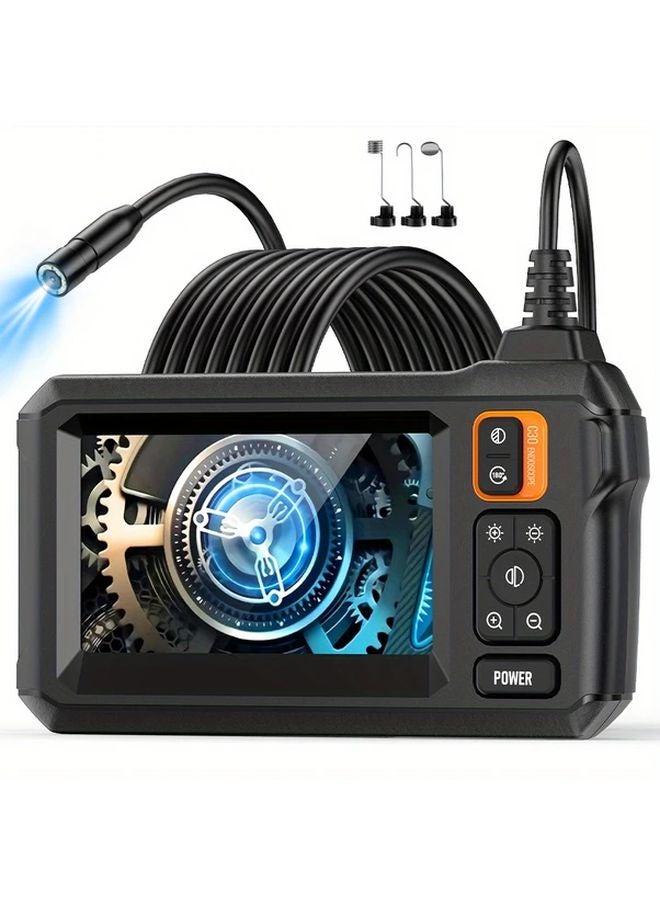 Orange Single Lens 8mm 4 3 Inch IPS LCD Endoscope Camera Dual USB Rechargeable - Image 3