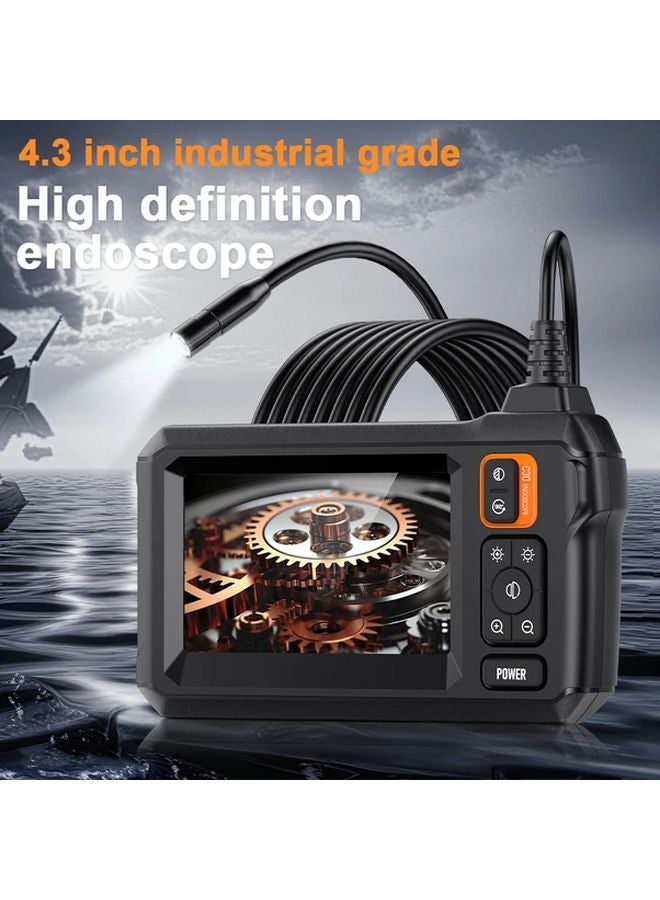 Orange Single Lens 8mm 4 3 Inch IPS LCD Endoscope Camera Dual USB Rechargeable - Image 2