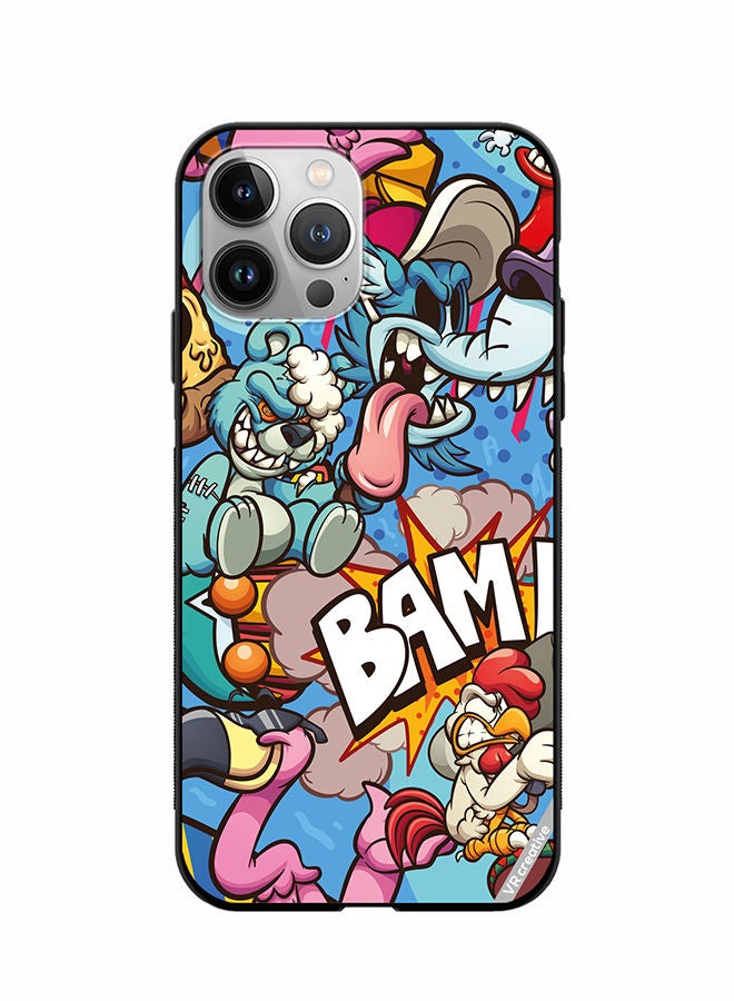 VR CREATIVE غطاء حماية لجهاز آبل آيفون 12 برو ماكس بتصميم كرتوني متعدد الألوان - Image 1