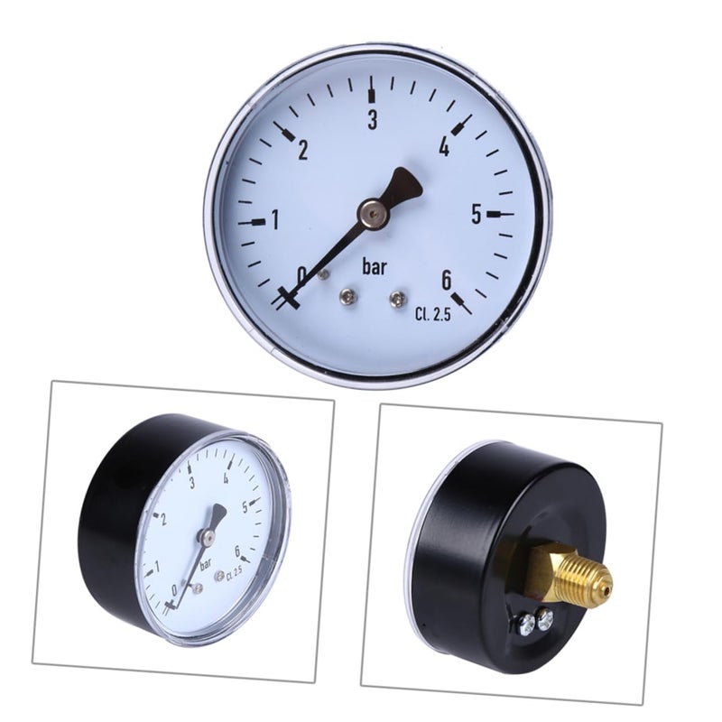 Mini Size Metal Case High Precision Air Pressure Gauge 0 6 Bar For Compressed Air - Image 2
