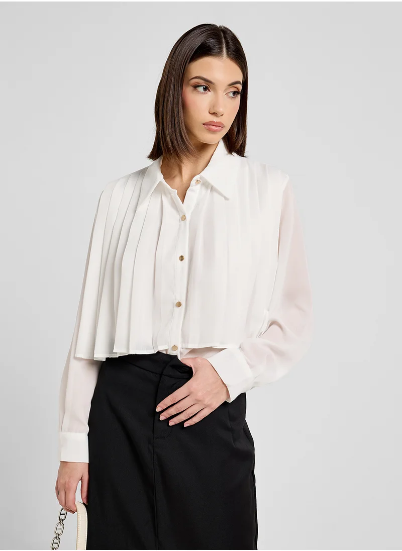 ELLA Shirt With Front Pleats