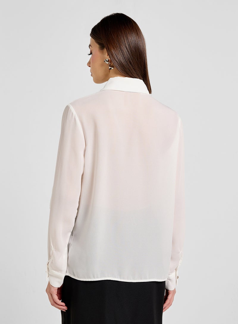 ELLA Shirt With Front Pleats  - Image 2