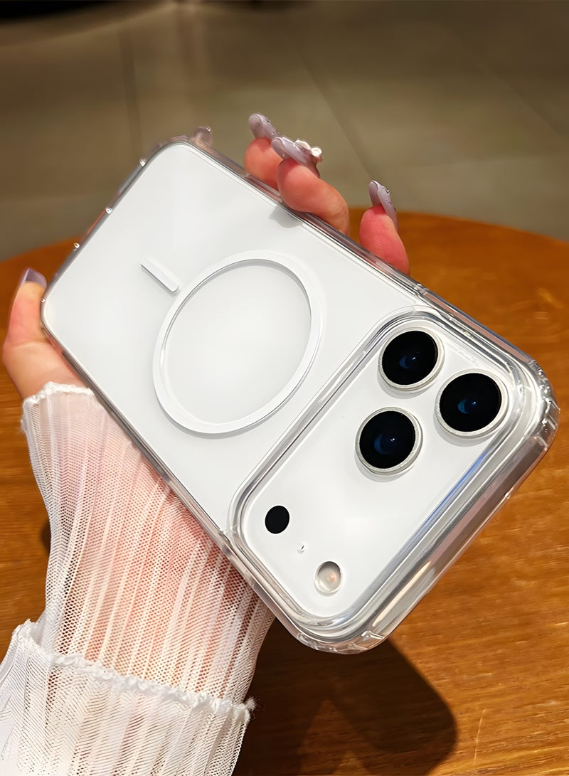 Magsafe Case for iPhone 17 Pro Magsafe Clear Cover Magnetic Wireless Charging Support, Shockproof Protection, Scratch-Resistant for iPhone 17 Pro - Clear - Image 1