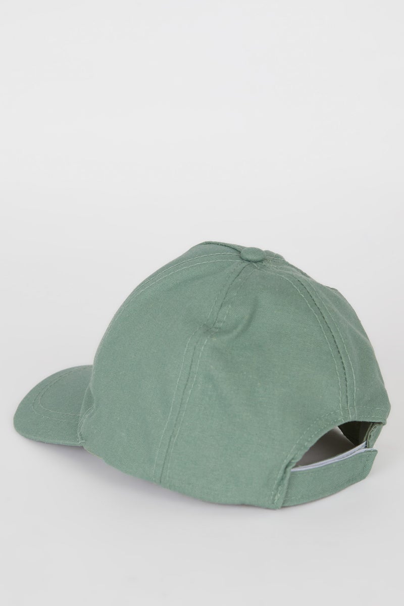 DeFacto Green Boy Boy Embroidered Linen Blend Cap Casual - Image 4