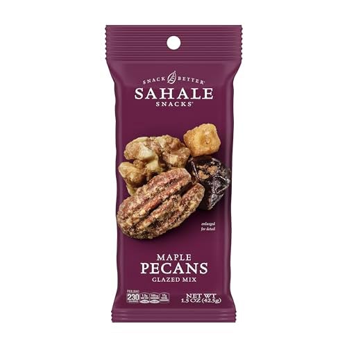 Sahale Snacks Maple Pecans Glazed Mix, 1.5 Oz Grab & Go Bags (18 Packs) Dry-Roasted, Deluxe Mixed Nuts with Cherries, Apples, Maple, and Cinnamon - Non-GMO, Kosher, and Certified Gluten-Free Snacks - Image 1