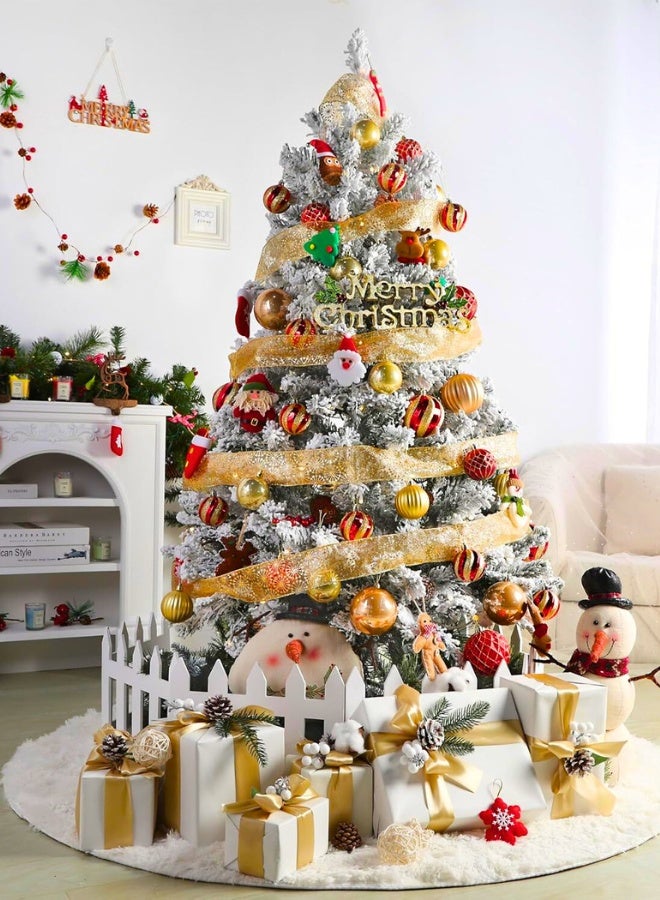 Chase Up 6CM 30Pcs Christmas Tree Balls Ornaments, Colored Shatterproof Christmas Decorations for Xmas Tree Decor Holiday Party Wedding Decoration, Red & Gold - Image 4