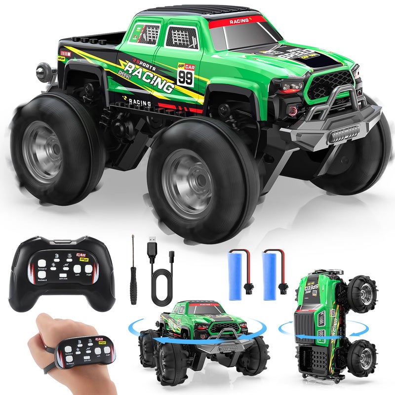 DEERC BG028 Amphibious RC Monster TruckBoat IPX7 Waterproof Remote Control Car WGesture Sensing Control 24GHz 4WD RC Car W 360RotationFlowing Light40mins Play RC Truck Toys for Kids Boys - Image 3