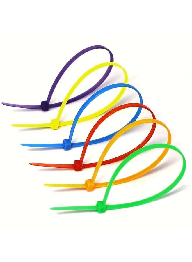 300pcs Nylon Zip Ties 8 Inch 50 Lbs Tensile Strength 6 Colors Multi Purpose Cable Wraps - Image 3