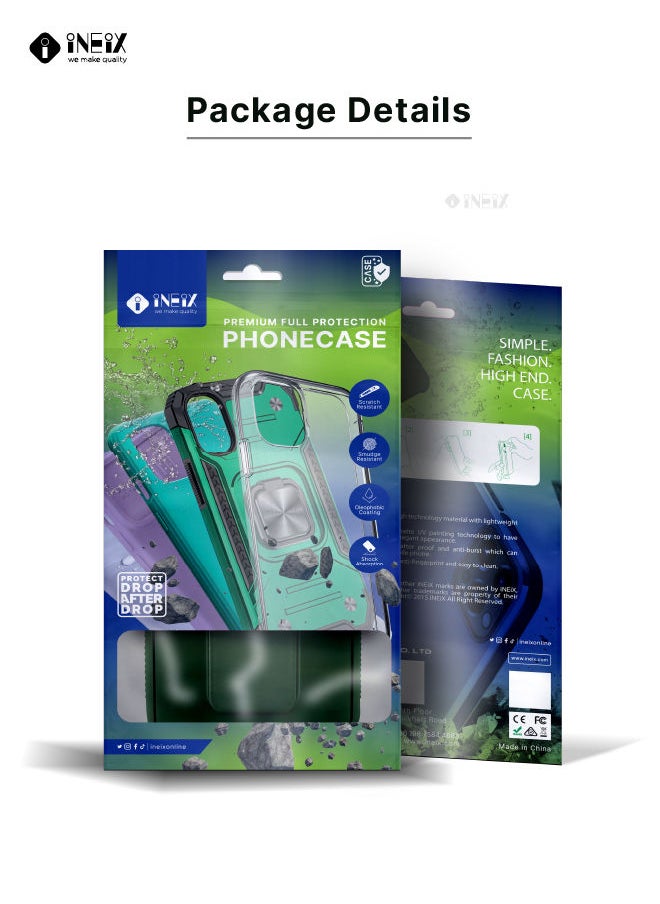 INEIX - 3 in 1 Magnetic Hand Grip Holder Case For Samsung Galaxy A42 5G Green - Image 1