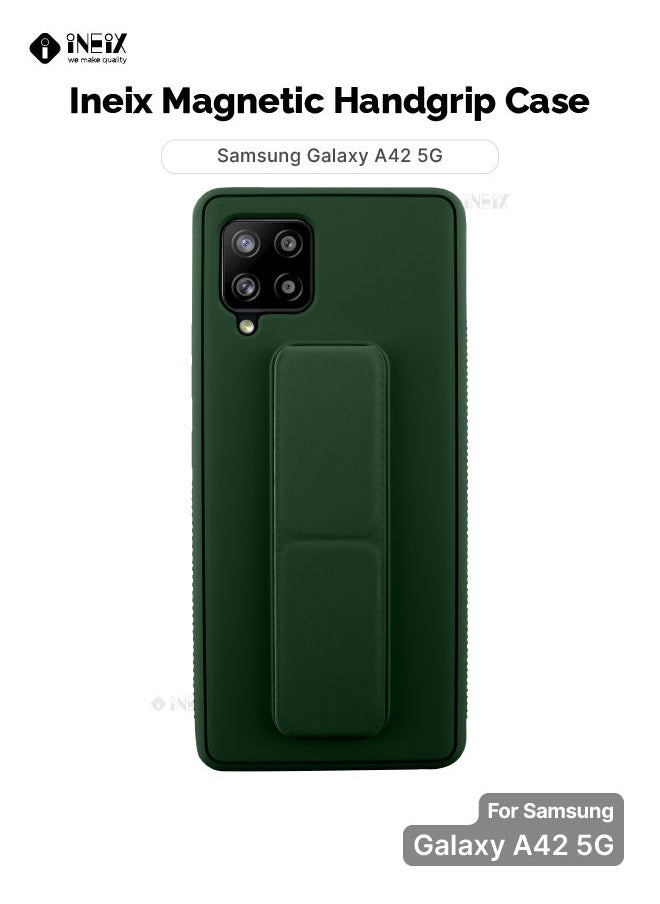 INEIX - 3 in 1 Magnetic Hand Grip Holder Case For Samsung Galaxy A42 5G Green - Image 1