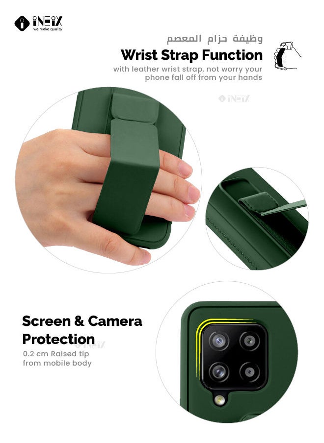 INEIX - 3 in 1 Magnetic Hand Grip Holder Case For Samsung Galaxy A42 5G Green - Image 1