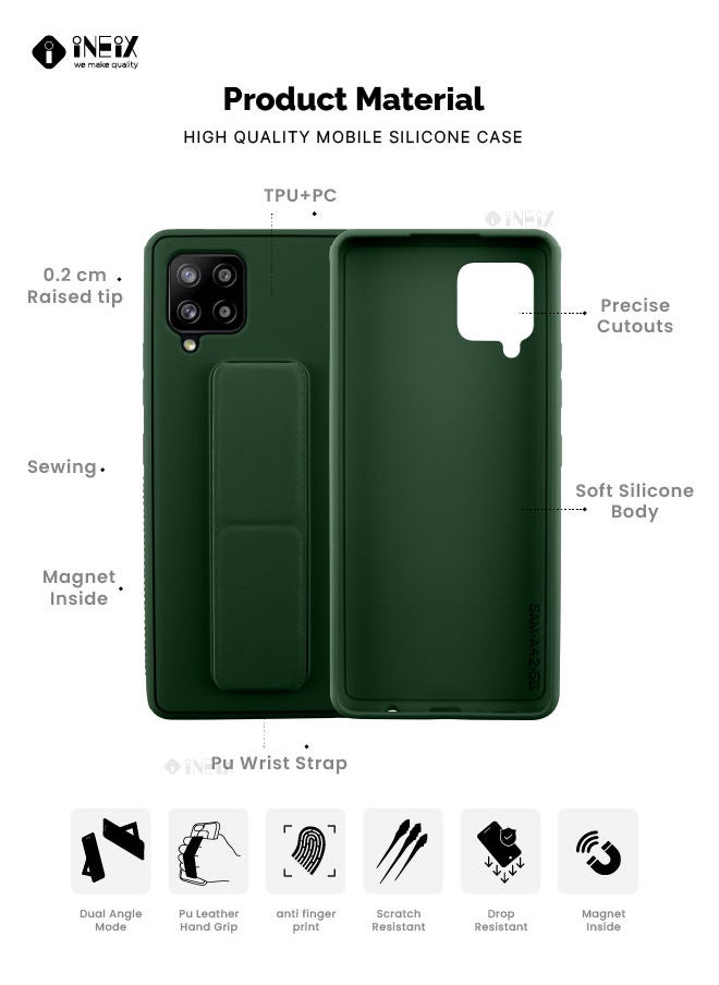 INEIX - 3 in 1 Magnetic Hand Grip Holder Case For Samsung Galaxy A42 5G Green - Image 1