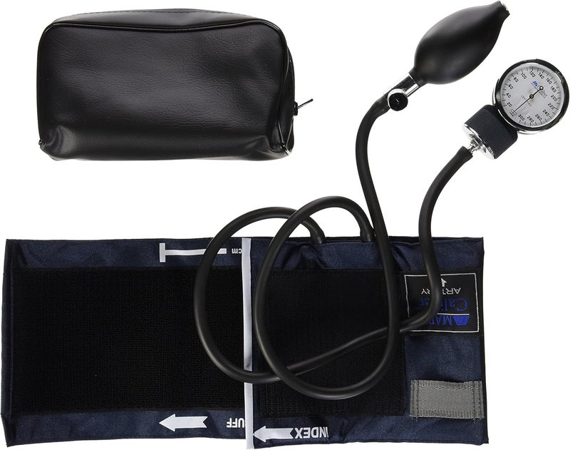 MABIS Aneroid Sphygmomanometer Adult Cuff Size 11 to 164 Professional Manual Blood Pressure Cuff with Zipper Case Caliber Series Adult Cuff - Image 1