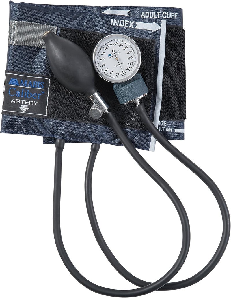 MABIS Aneroid Sphygmomanometer Adult Cuff Size 11 to 164 Professional Manual Blood Pressure Cuff with Zipper Case Caliber Series Adult Cuff - Image 3