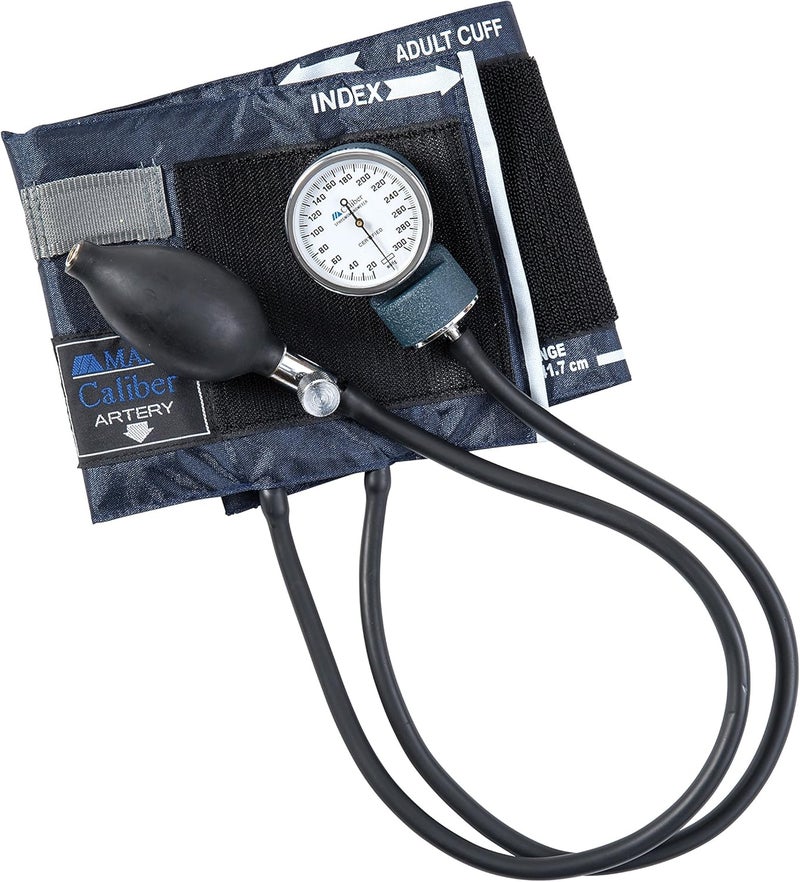MABIS Aneroid Sphygmomanometer Adult Cuff Size 11 to 164 Professional Manual Blood Pressure Cuff with Zipper Case Caliber Series Adult Cuff - Image 2
