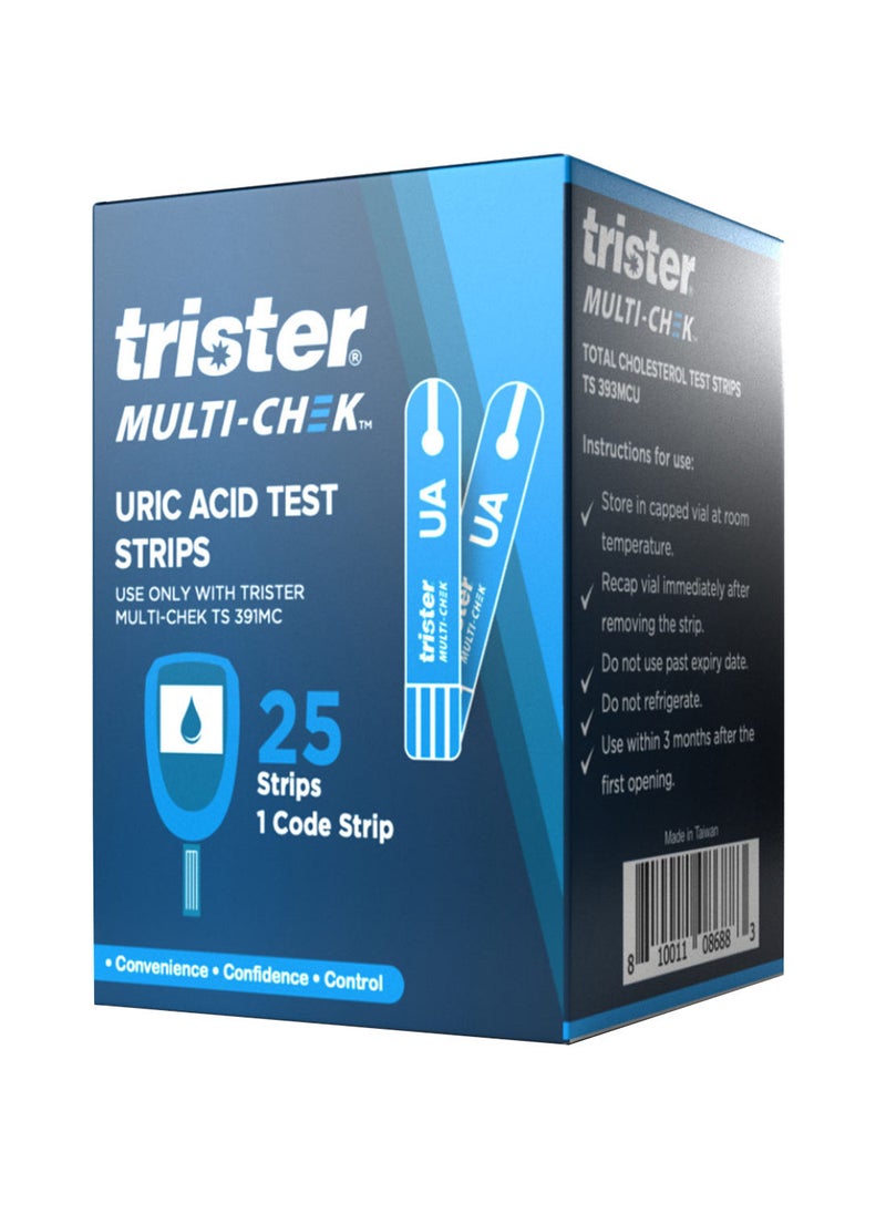 trister Multi-Chek Uric Acid 25 Test Strips  - Image 2