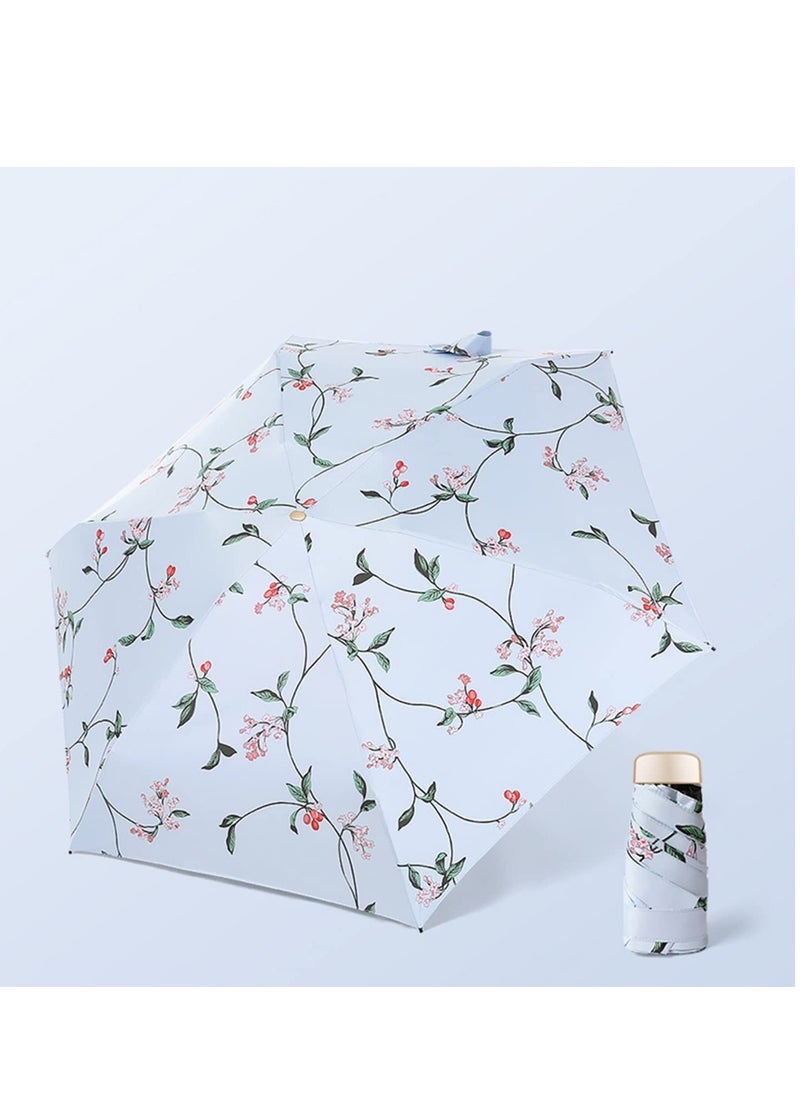 SYOSI - Travel Umbrella UV Small Compact Protection Mini Perfect for Lightweight Portable Parasol Outdoor Sun Rain Umbrellas for Men Women and Kids - Image 1