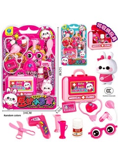 Generic Children's Simulation Cute Rabbit Medical Care Small Experts Doctors Play Home Suit Small Clinic Play Home Medical Tools Toys-Color:54694 Hanging Plate [playhouse Special Barbecue] Random Color 539-58  - Image 2