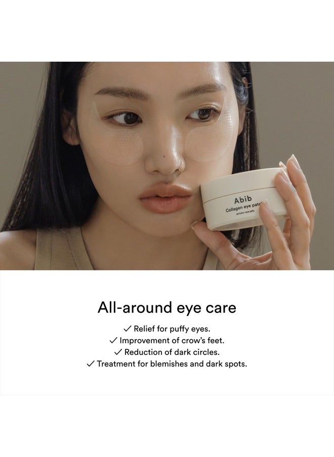 abib - Abib Collagen Eye Patch Jericho Rose Jelly (60 Patches) Vegan Collagen, Transparent Hydrogel Under Eye Mask for Sensitive Plumper Skin - Image 1