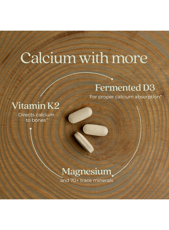 New Chapter Calcium Supplement - Bone Strength Organic Calcium with Magnesium, Vitamin D3+K2, 70+ Trace Minerals for Bone Health, Gluten Free, Easy to Swallow Slim Tablets - 60 Count - Image 4