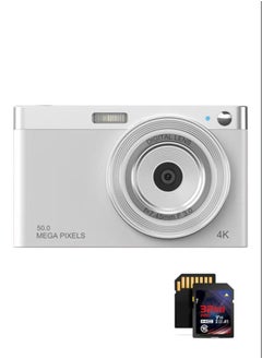 Generic Compact 4K Digital Camera Video Camcorder 50MP 2.88Inch IPS Screen Auto Focus 16X Zoom Anti-shake Face Detact Smile Capture Built-in Flash with 32G Memory Card  - Image 1