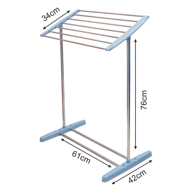 LOMESH LOMESH Stainless Steel Mobile Towel Rack FloorStanding MultiFunctional Mobile Foldable Balcony Towel Stand Save Space Rack for Drying Holder  - Image 5