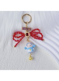 Generic Bubble Mart Cute Cell Phone Chain Bag Pendant Keychain Luckier Cat Series Spdimoo Hand-painted Beads DIY-Specifications:Good Luck Labubu  - Image 3