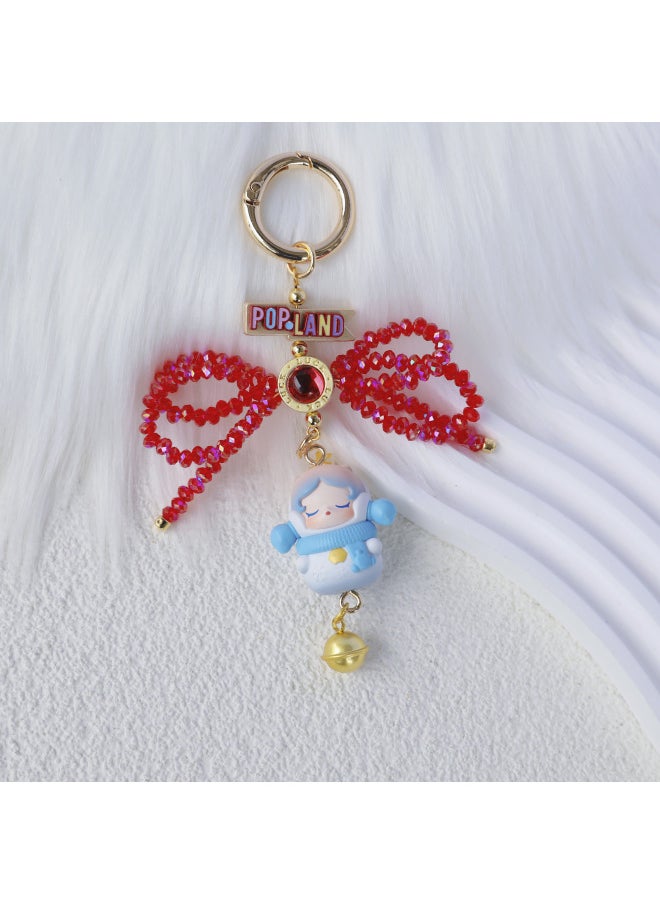 Generic - Bubble Mart Cute Cell Phone Chain Bag Pendant Keychain Luckier Cat Series Spdimoo Hand-painted Beads DIY-Specifications:Good Luck Labubu - Image 1