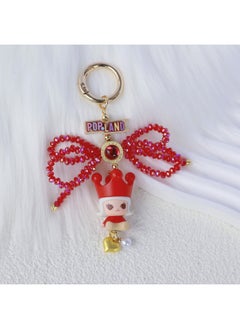 Generic Bubble Mart Cute Cell Phone Chain Bag Pendant Keychain Luckier Cat Series Spdimoo Hand-painted Beads DIY-Specifications:Good Luck Labubu  - Image 4