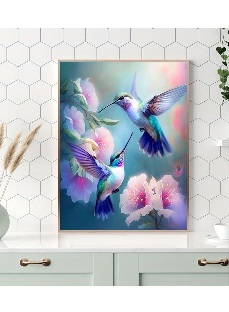 Captaintech Diamond Painting Kits for Adults for Beginners 12x16inch Birds Hummingbird DIY 5D Diamond Art Kits Full Drill Diamond Dots Paintings with Diamonds Gem Arts Crafts for Home Wall Decor Gifts - Image 2