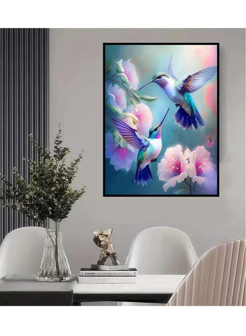 Captaintech Diamond Painting Kits for Adults for Beginners 12x16inch Birds Hummingbird DIY 5D Diamond Art Kits Full Drill Diamond Dots Paintings with Diamonds Gem Arts Crafts for Home Wall Decor Gifts - Image 5