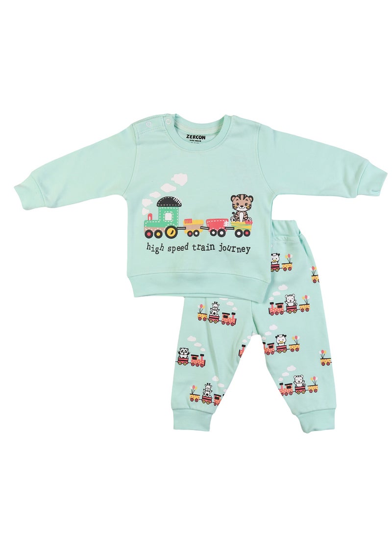 زيركون بيجامة خريفي لحديثي الولادة - 1246 - Image 1