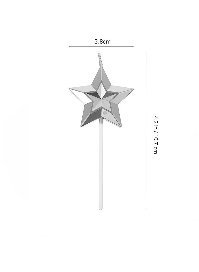 5 Pack Star Shaped Birthday Candles Creative 3D Candle Romantic Cake Decoration Supplies Multicolor Cake Topper Candles for Birthday Party Wedding - Image 2