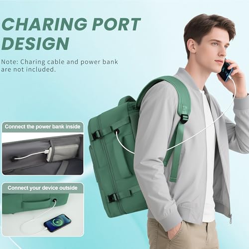 Sinaliy Travel laptop Backpack for Women, Personal Item Size Flight Approved, 16 Inch Laptop Bag with Multi-Pockets, Hiking Backpack, Waterproof Carry On Backpack Casual Daypack Backpack - Image 4